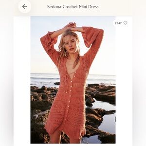 Free People crochet knit dress